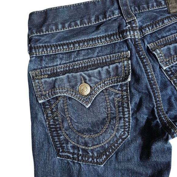 True Religion Jeans Womens 29 Billy Big QT Dark Wash Low Rise Boot Made In USA - Picture 4 of 11